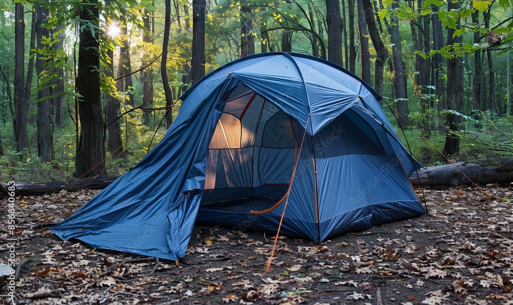 Camping tent in forest Camping tent in forest