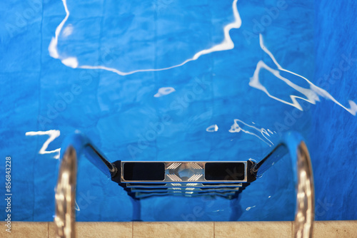 Swimming Pool Ladder with Reflection