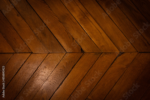 gros plan sur des lames de parquet en bois de chêne verni. Texture pour arrière plan ou fond de page