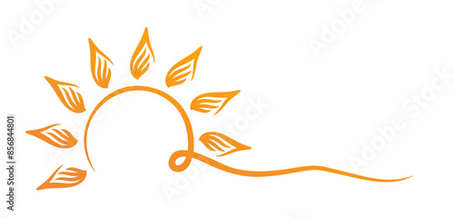The sun stylized summer symbol.