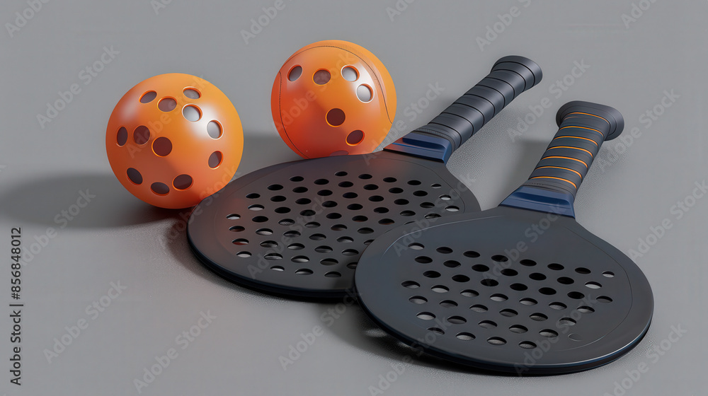Pickleball Paddles and Balls Ready for Play Pickleball Paddles and Balls Ready for Play