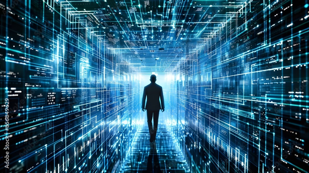 Business person explore the core of cyber security. Delve into cyber protection methods, cyber threats, and bolster cyber security stance. Essential for navigating the age EIDE Business person explore the core of cyber security. Delve into cyber protection methods, cyber threats, and bolster cyber security stance. Essential for navigating the age EIDE