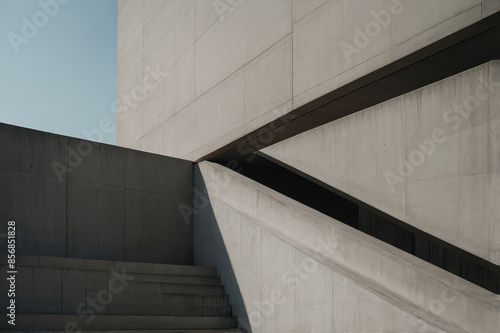 abstract concrete building detail in the city