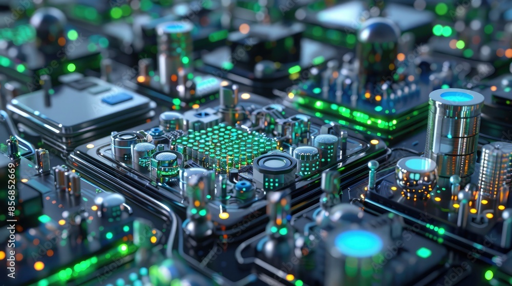 Obraz premium The City Within: A Microcosm of Technology
