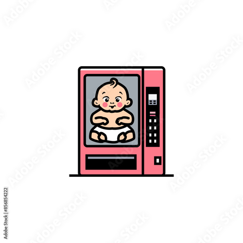 Baby Snack Vending Machine Vector 