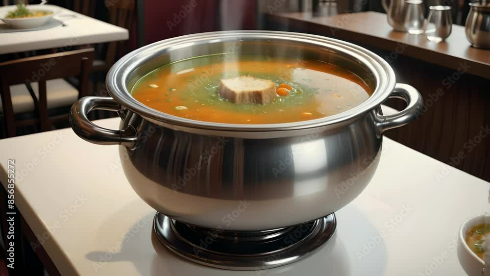 soup with meat and vegetables on the pot. seamless looping time-lapse 4K video background
soup with meat and vegetables on the pot. seamless looping time-lapse 4K video background