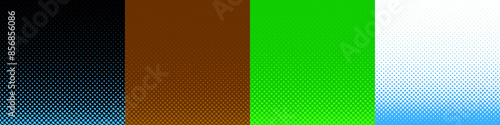 Halftone abstract background pattern set