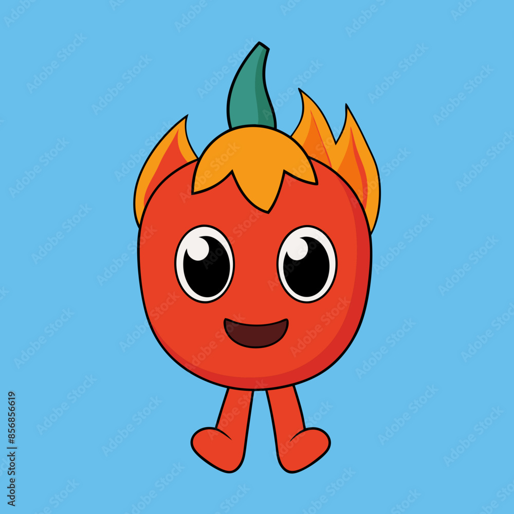 Obraz premium cartoon orange man
