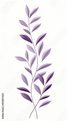 an illustration of an minimal leaf pattern on a white background © Michael