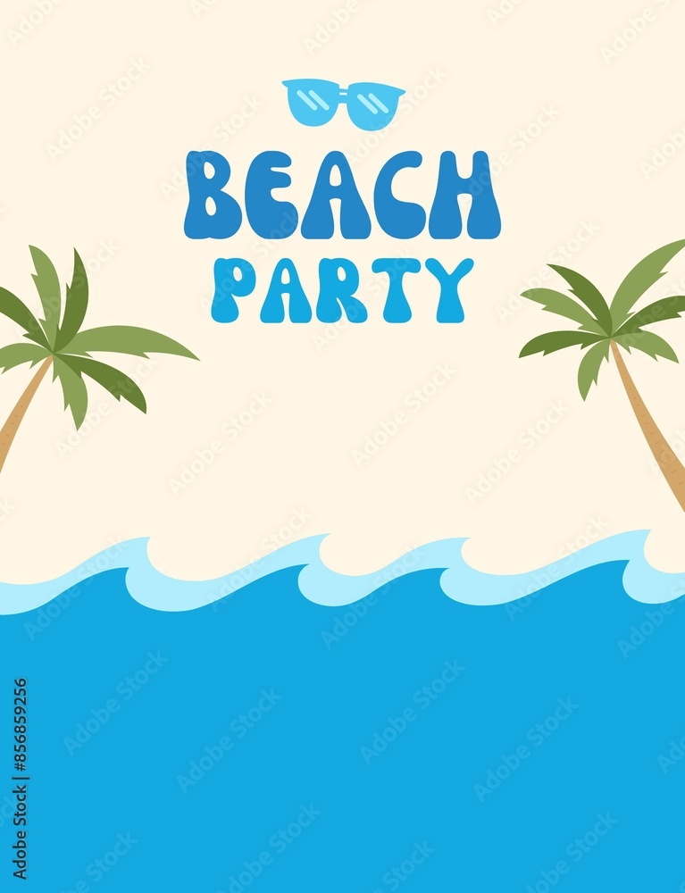 Naklejka premium Beach party background