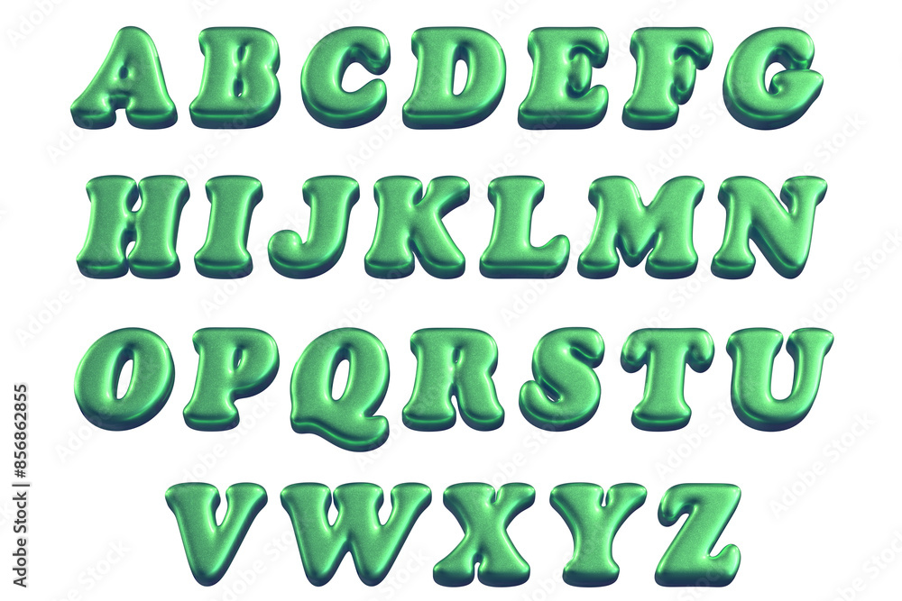 Y2K 3d metal Glitter Alphabet 3d Font Y2K 3d metal Glitter Alphabet 3d Font