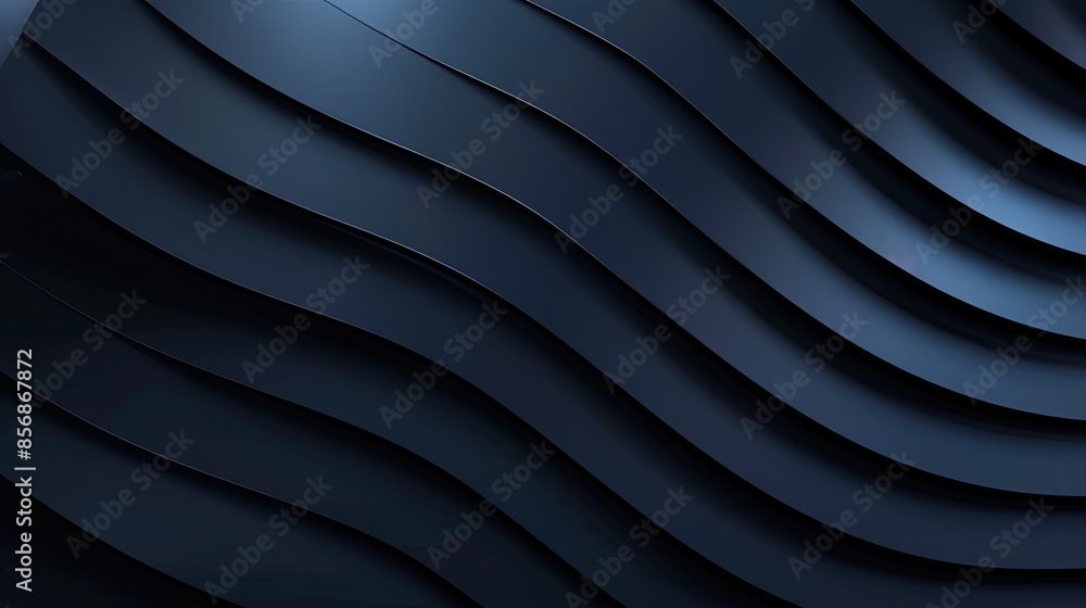 Obraz premium Abstract Blue Waves: A Fusion of Movement and Tranquility
