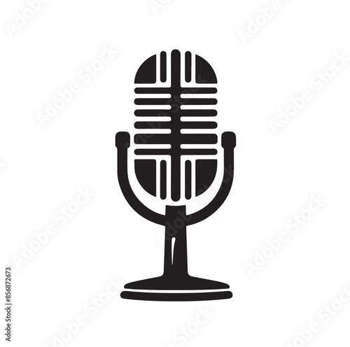 Microphone vector icon, Web design icon. Voice vector icon, Record. Microphone - recording Studio Symbol. Retro microphone icon
