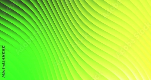 Green wavy lines. From light green color to green lime gradient stripes. Seamlessly looped animated background