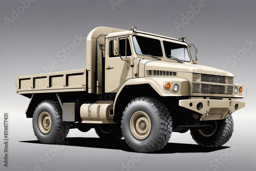 military truck isolated