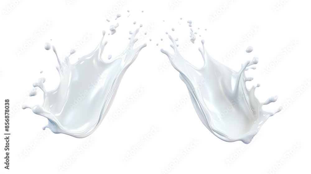 Milky Splash Explosion Isolated on Transparent Background - Top View 3D Render Digital Art Milky Splash Explosion Isolated on Transparent Background - Top View 3D Render Digital Art