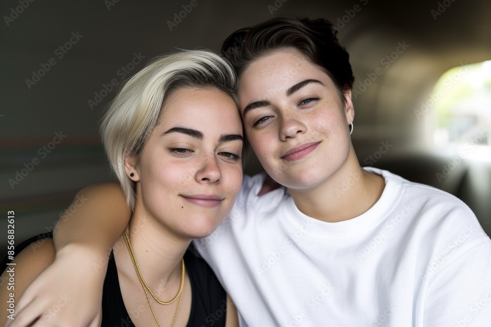 Portrait of Young Lesbian Couple Portrait of Young Lesbian Couple