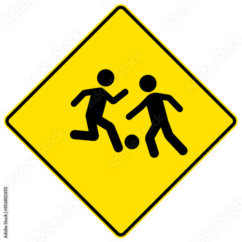 Slow down, children at play sign