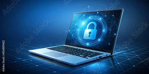 Wallpaper Mural laptop security  concept Torontodigital.ca