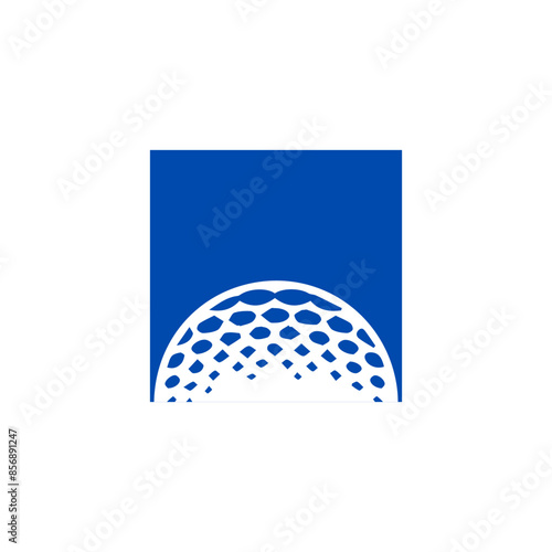 Golf ball modern Logo Design Vector