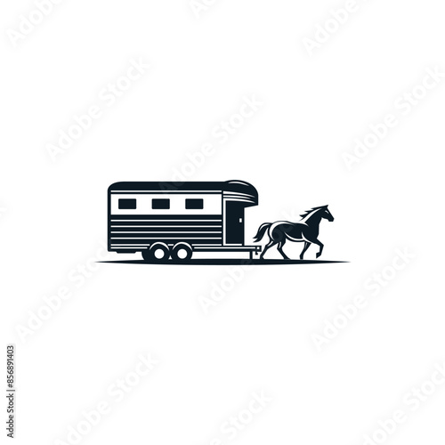 Horse cariage Logo Design Vector