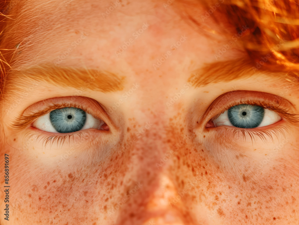 Freckled Woman with Curly Hair Freckled Woman with Curly Hair