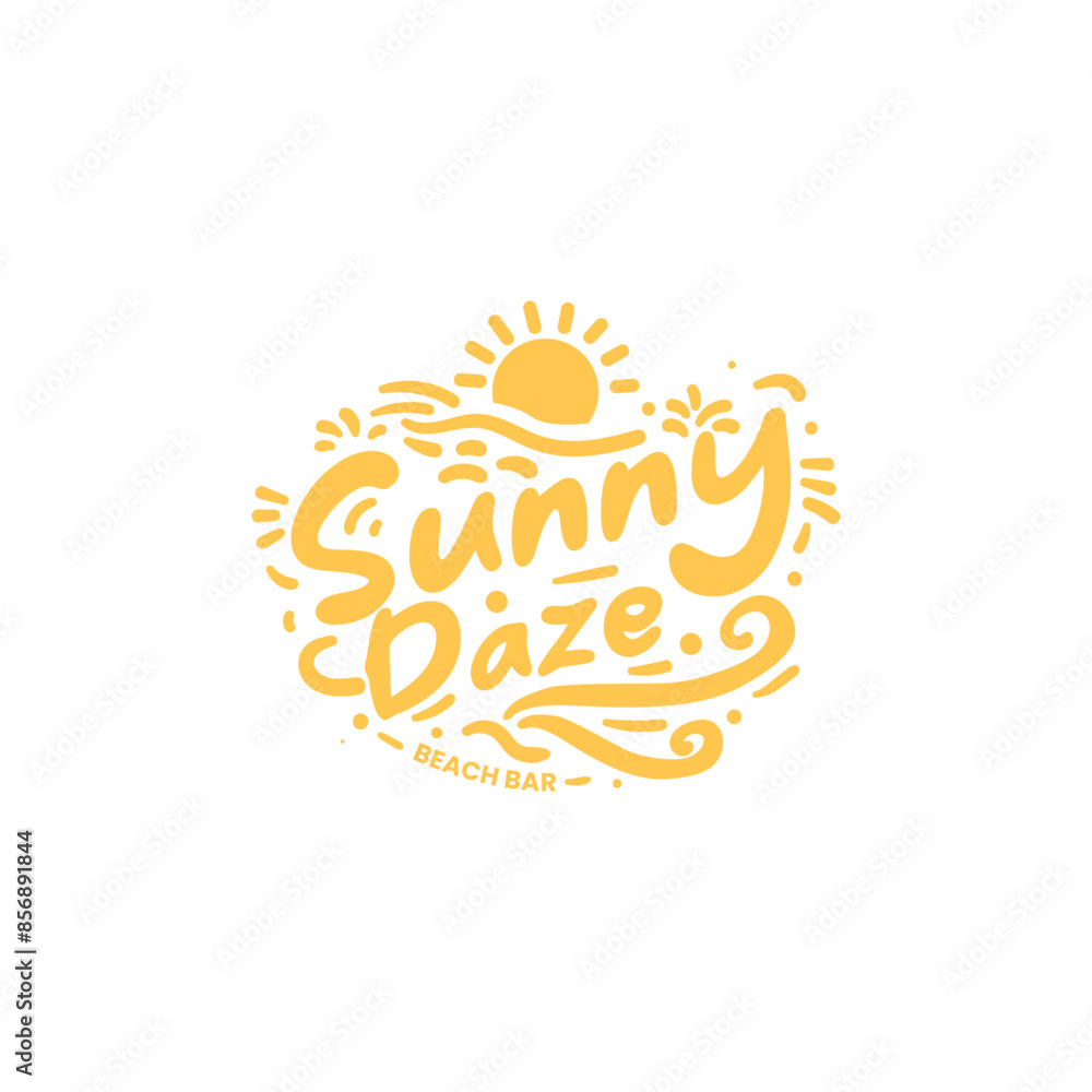 Obraz premium Sunny Daze wordmark Logo Design Vector