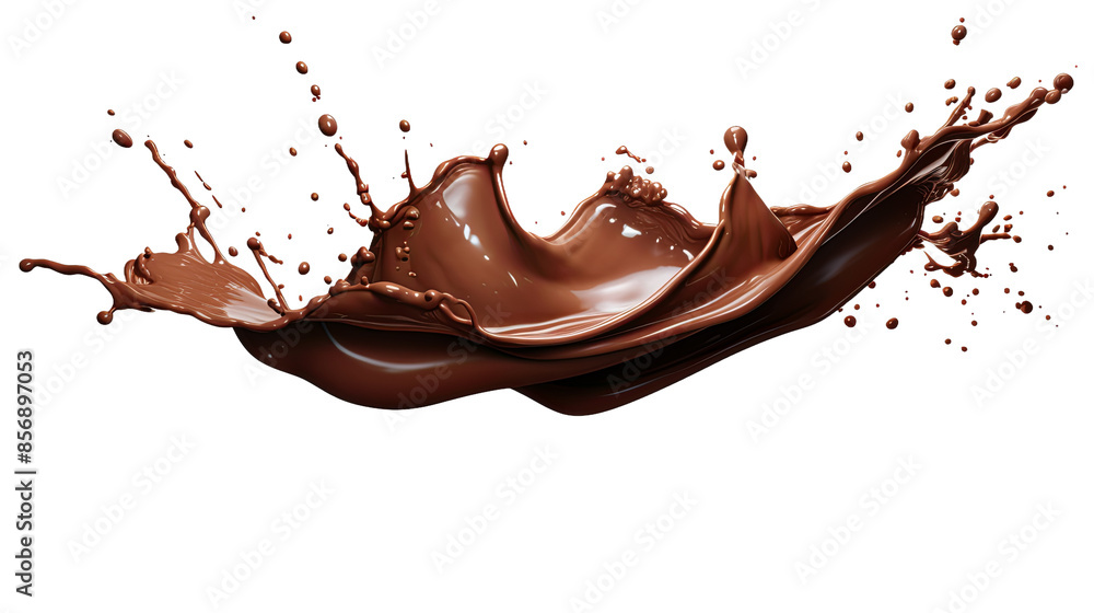 Sweet Chocolate Splash Explosion - Isolated 3D Rendering on Transparent Background for Designers and Food Lovers Sweet Chocolate Splash Explosion - Isolated 3D Rendering on Transparent Background for Designers and Food Lovers