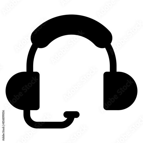 headset glyph  icon vector illustration isolated on white background