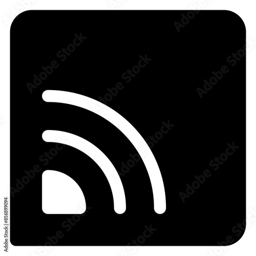 rss glyph  icon vector illustration isolated on white background