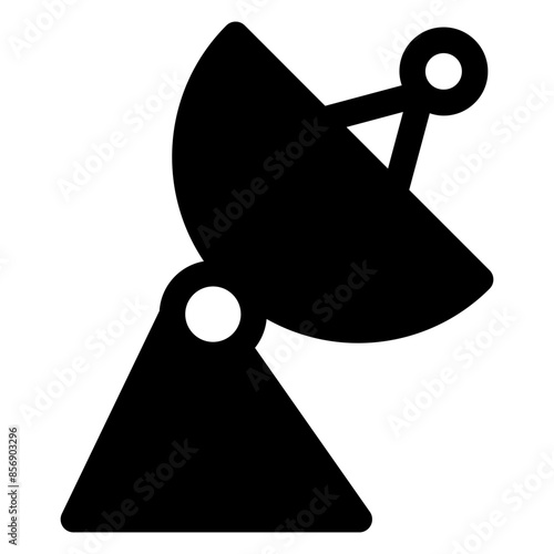 satellite  glyph  icon vector illustration isolated on white background