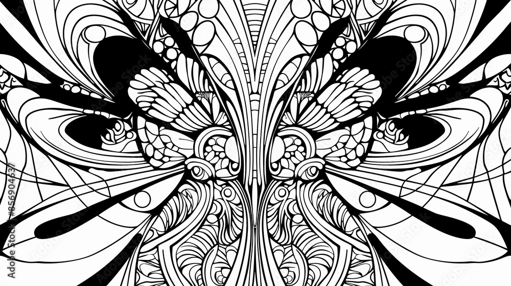 Adult colouring book page Adult colouring book page
