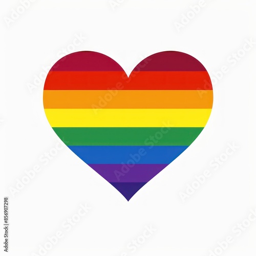 Free Download Geometric Rainbow Heart Celebrating LGBTQ Pride and Diversity - Generative ai - GFXLoad