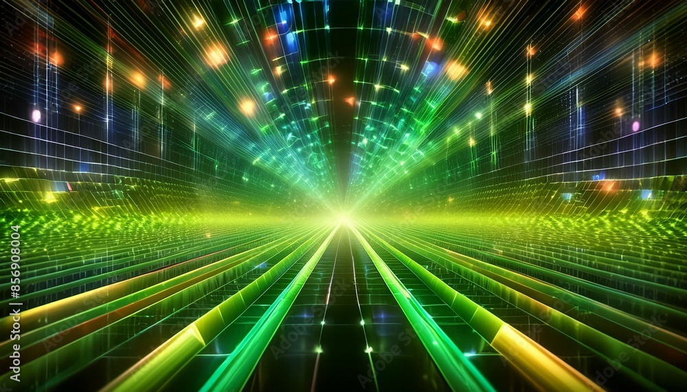 Firefly Abstract flying green particles of light on a black background, the concept is the idea, flow of data or energy in space Firefly Abstract flying green particles of light on a black background, the concept is the idea, flow of data or energy in space