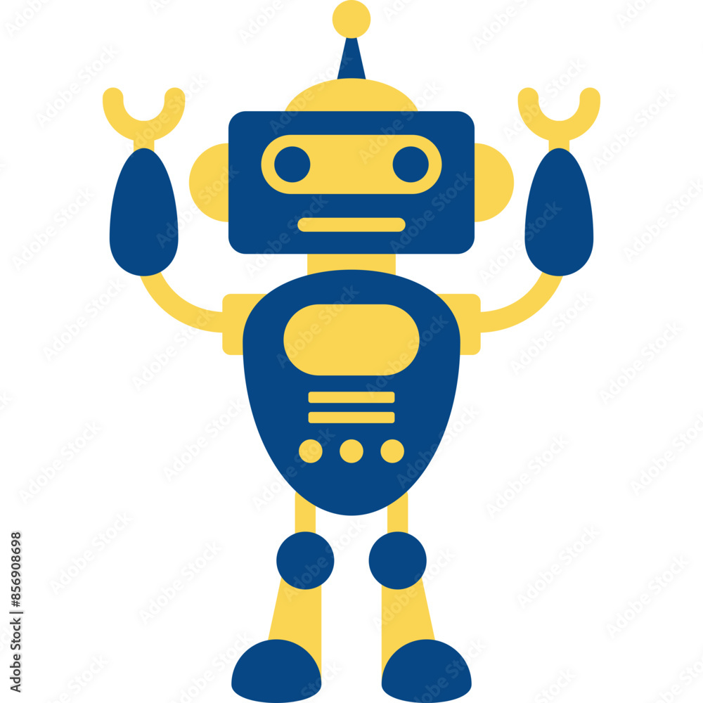Robot Flat Illustration Robot Flat Illustration