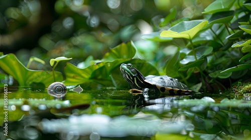 Frog with Turtle and Snail. 