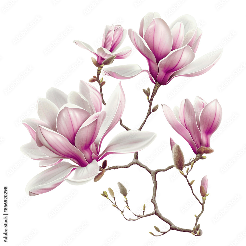 Fototapeta premium blooming magnolia branch - 1
