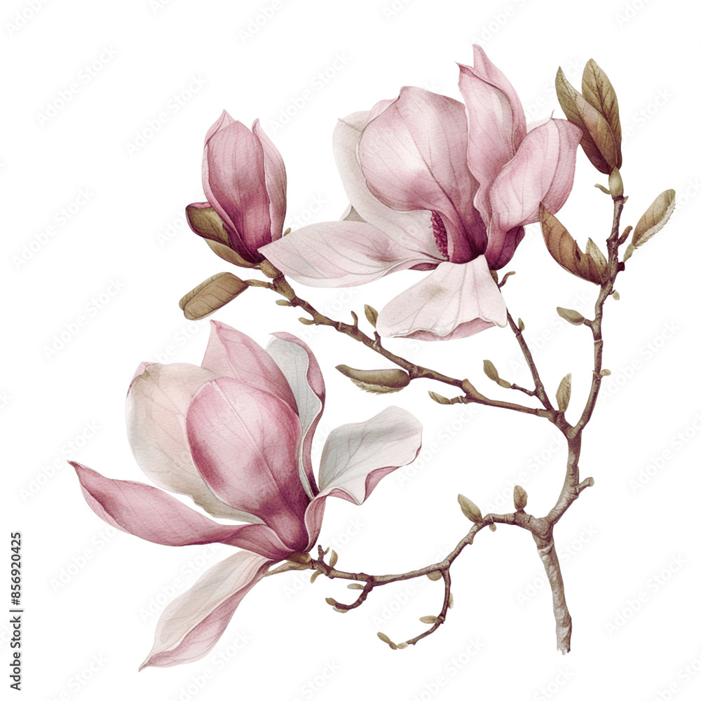 Fototapeta premium blooming magnolia branch - 1
