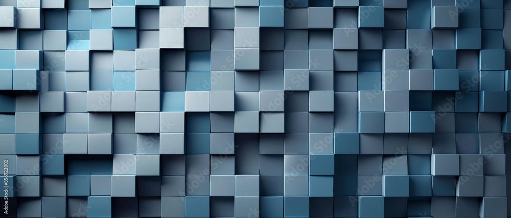 Abstract blue 3D cubes pattern background. Abstract blue 3D cubes pattern background.