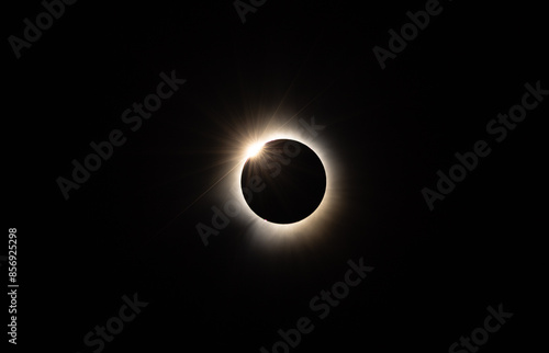 Принти на полотні Solar Eclipse April 2024 diamond ring effect just prior to totality viewed in New Brunswick, Canada