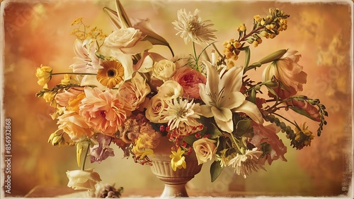 Beautiful bouquet flower for background vintage filter