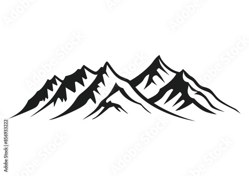 A mountain silhouette vector