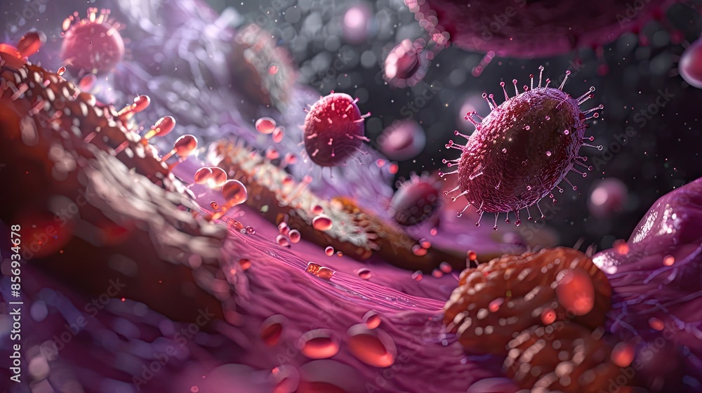 Bacteria inside body, medicine microbiology virus Bacteria inside body, medicine microbiology virus