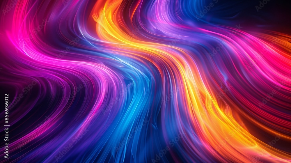 Vibrant Neon Abstract Light Streaks in Dynamic Color Flow Vibrant Neon Abstract Light Streaks in Dynamic Color Flow
