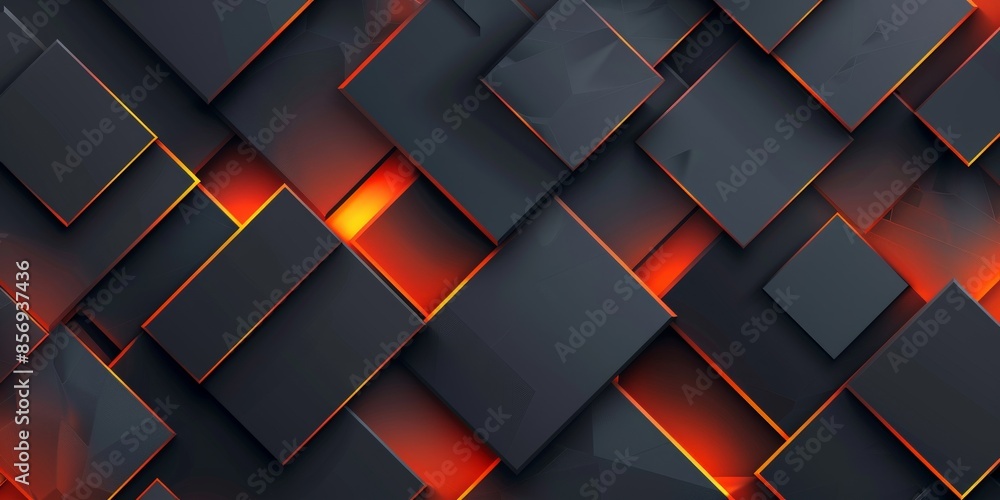 Abstract Geometric Pattern with Glowing Edges Abstract Geometric Pattern with Glowing Edges