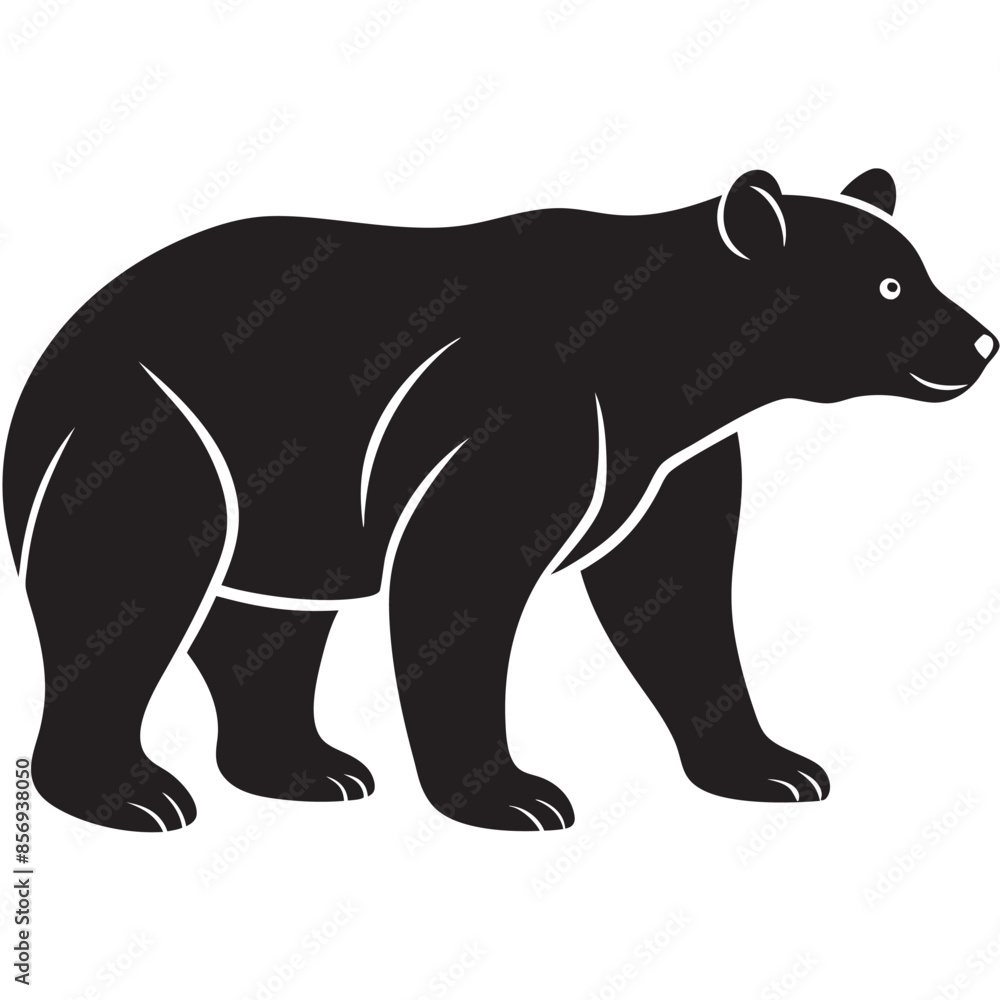 Fototapeta premium silhouette of a polar bear