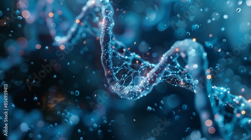 Abstract DNA. Science and medicine concept of technology, gene therapy, development engineering