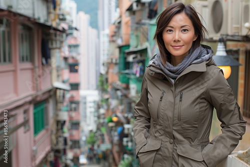 Wallpaper Mural Portrait of a Woman in Urban Asian City Street Wearing a Stylish Jacket
 Torontodigital.ca