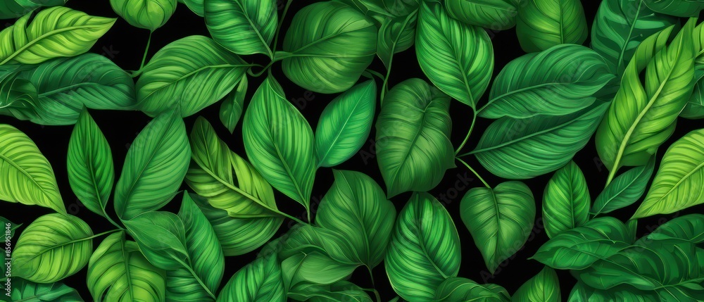 Leaf background. Green leaf patern background