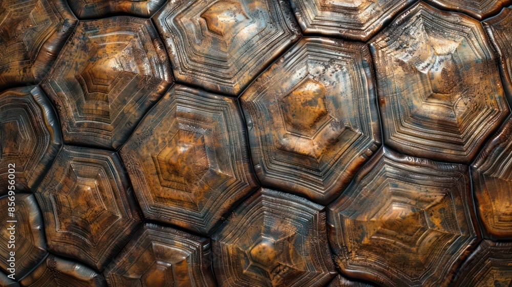 turtle shell's unique, geometric pattern with warm, earthy tones, showcasing the intricate and natural design textures. turtle shell's unique, geometric pattern with warm, earthy tones, showcasing the intricate and natural design textures.